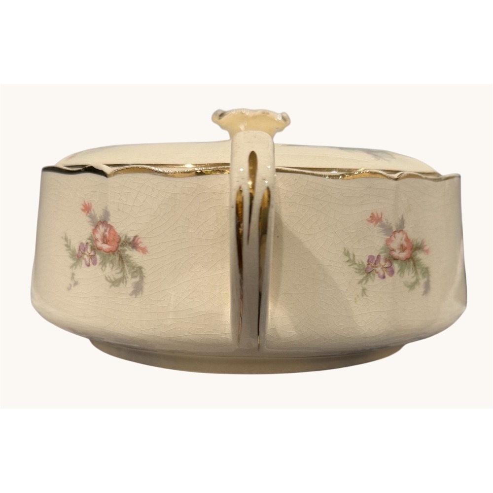 Tureen By W.S. George Argosy Ivory Covered Vegetable Dish Vintage - Picture 2 of 6